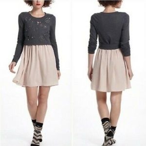 Anthropologie Eloise Eyelet Twofer Chemise Dress